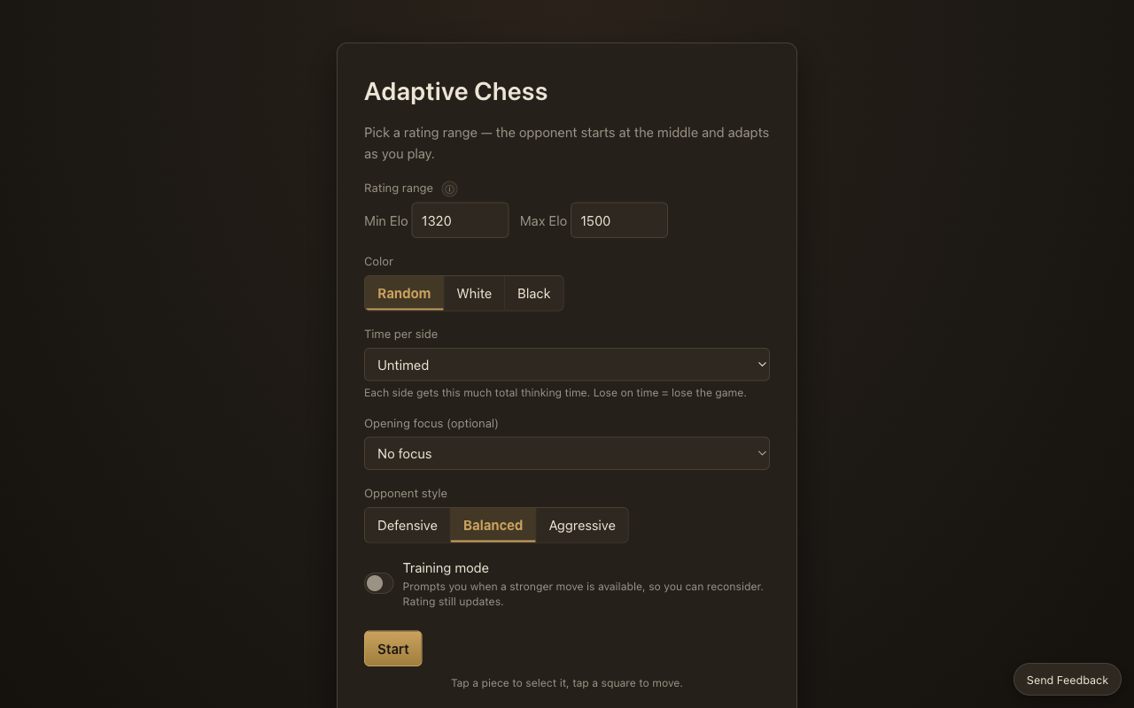 Adaptive Chess board